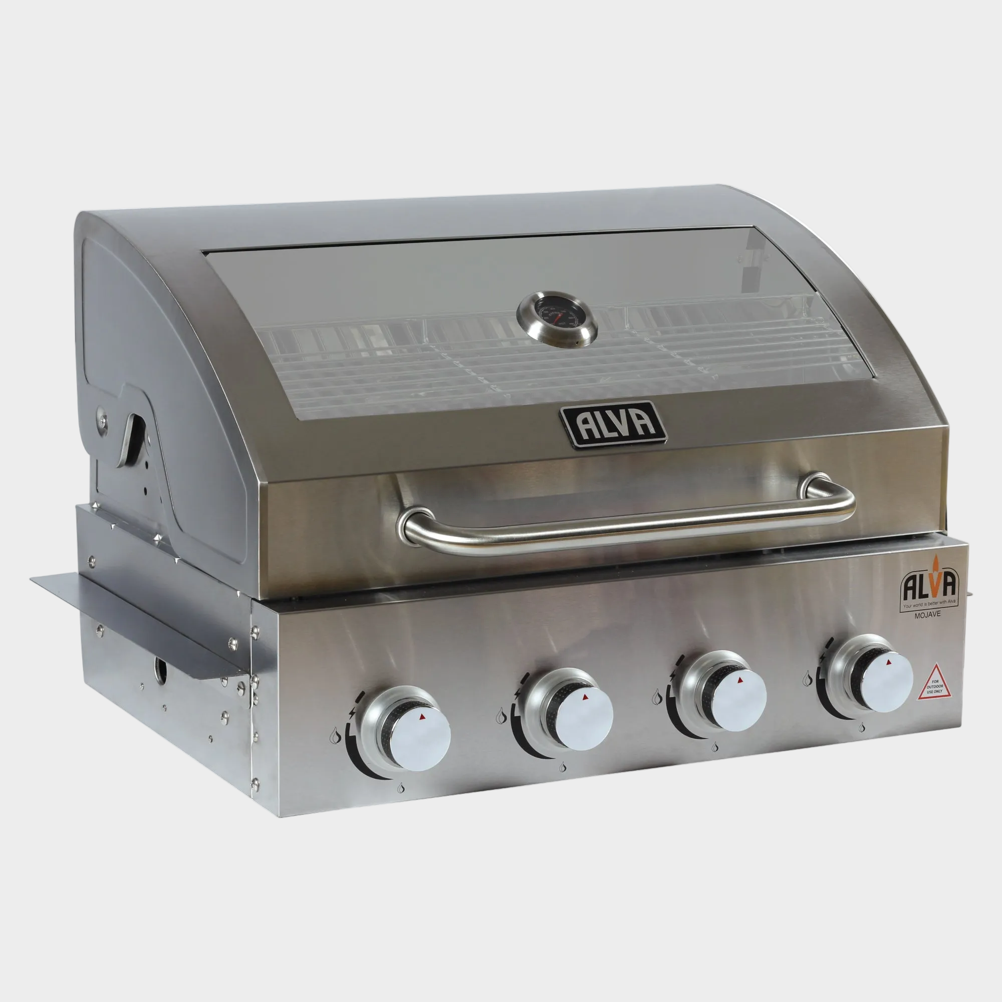 Mojave 4-Burner Glass Hood Drop-In Gas BBQ