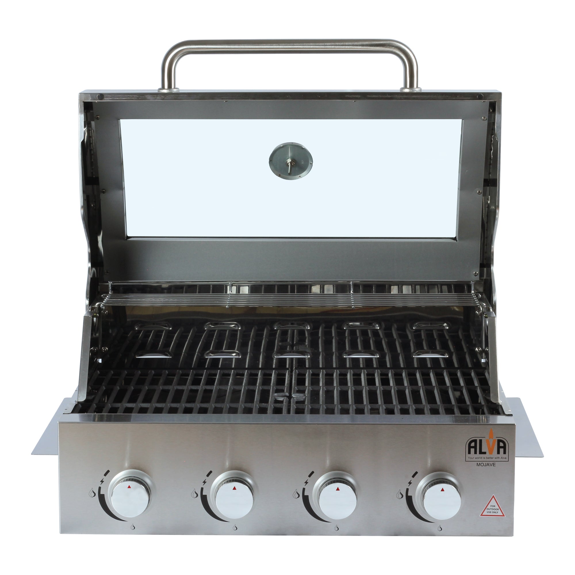 Mojave 4-Burner Glass Hood Drop-In Gas BBQ