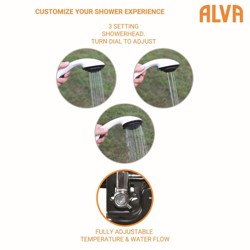Shower Head with Hose & Tap Connector for Alva GW205 Portable Gas Water Heater