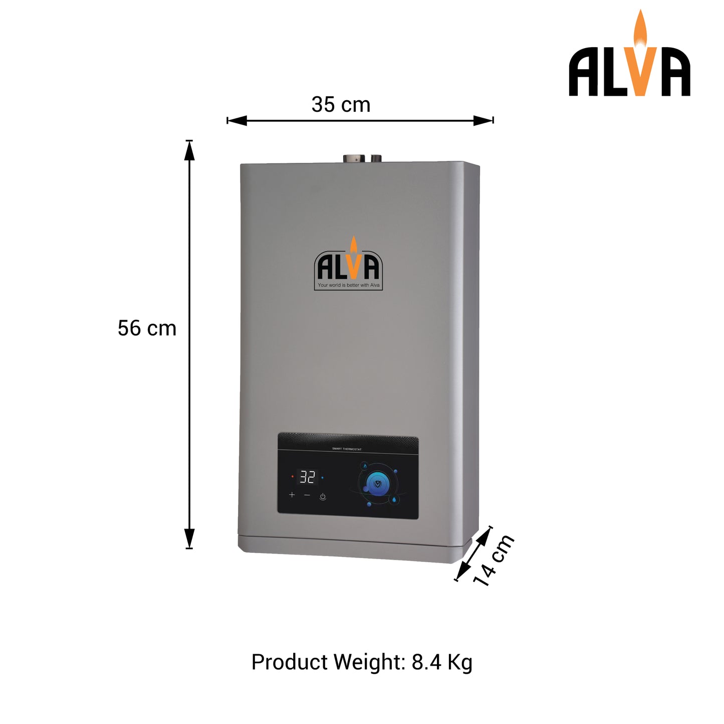 14L CONSTANT TEMP LOW PRESSURE GAS GEYSER WITH DIGITAL DISPLAY