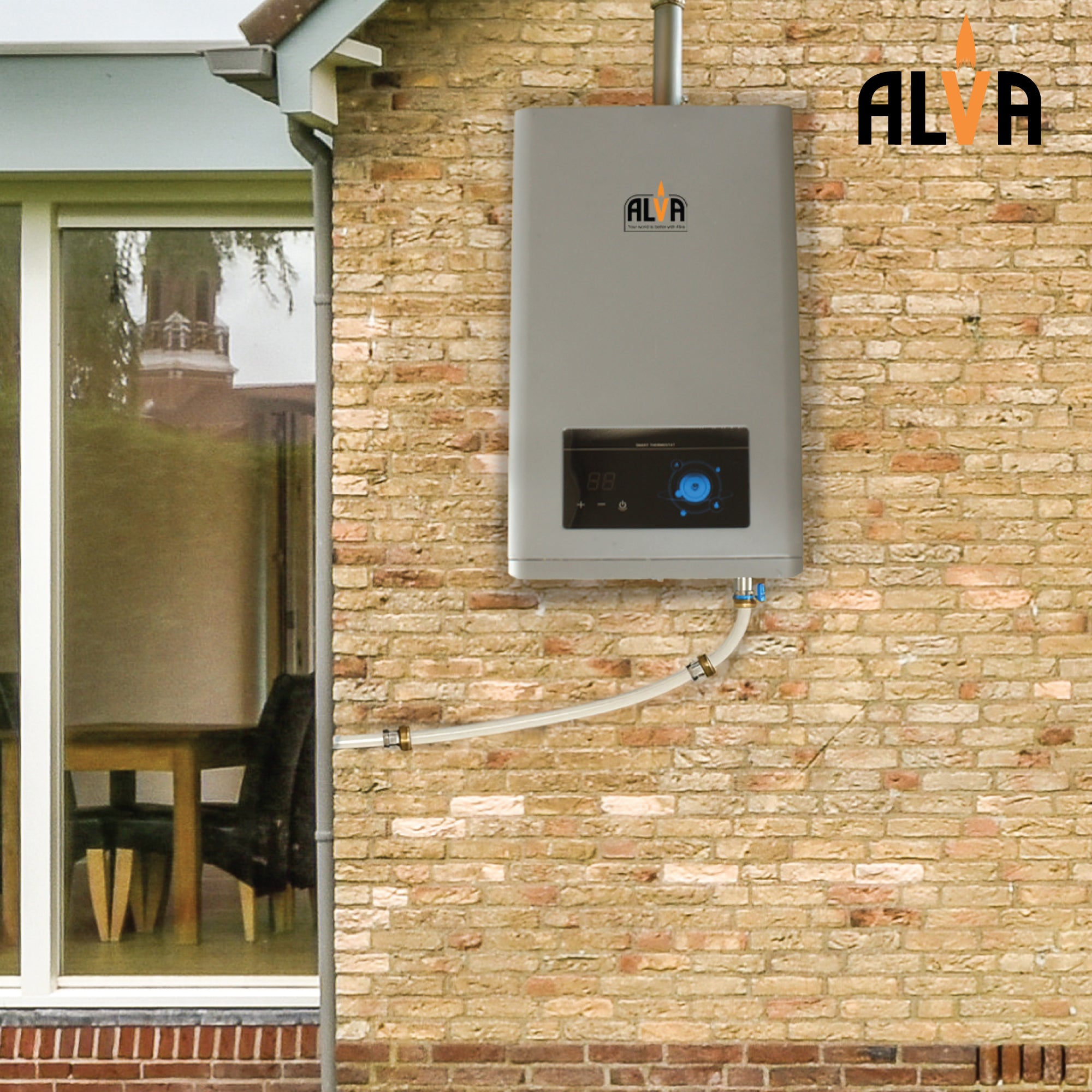 14L Constant Temp Low Pressure Gas Geyser With Digital Display