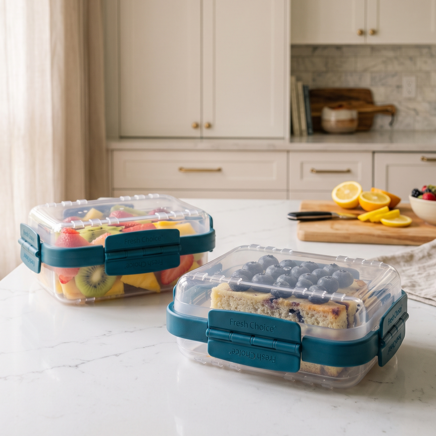 Fresh Choice Lockit Rectangle 6-Piece Food Storage Set - Small & Medium