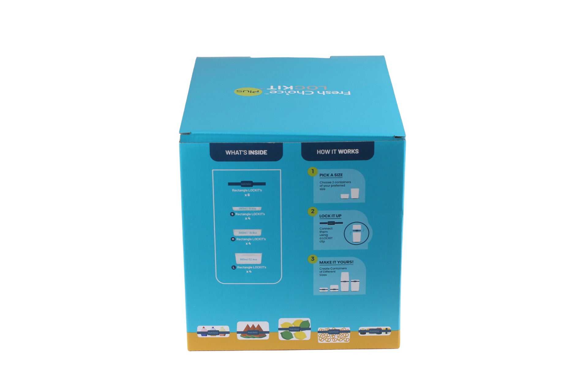 Fresh Choice | Lockit Rectangle Various 18-Piece Set | Modular Food Storage