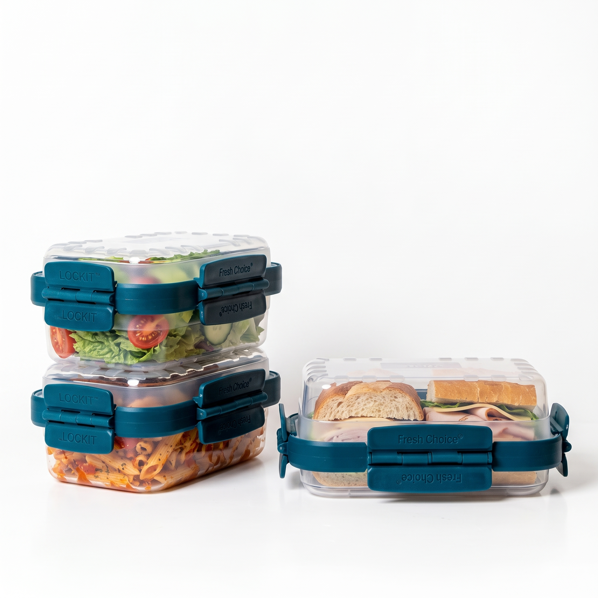 Fresh Choice Lockit Rectangle 9-Piece Food Storage Set - Small & Medium