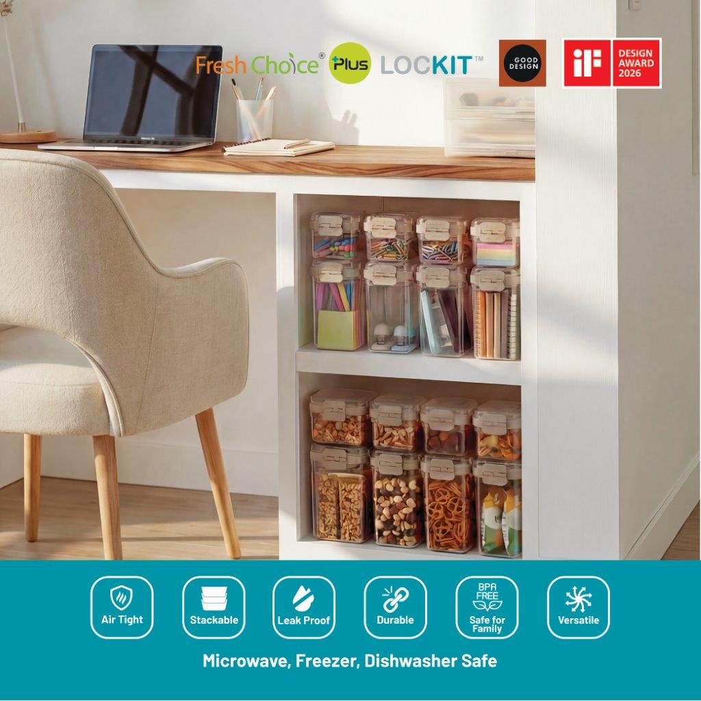 Fresh Choice | Lockit Rectangle Midi 4-Piece Set | Modular Food Storage