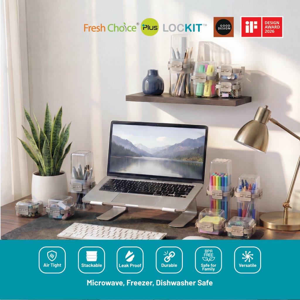 Fresh Choice | Lockit Rectangle Midi 4-Piece Set | Modular Food Storage