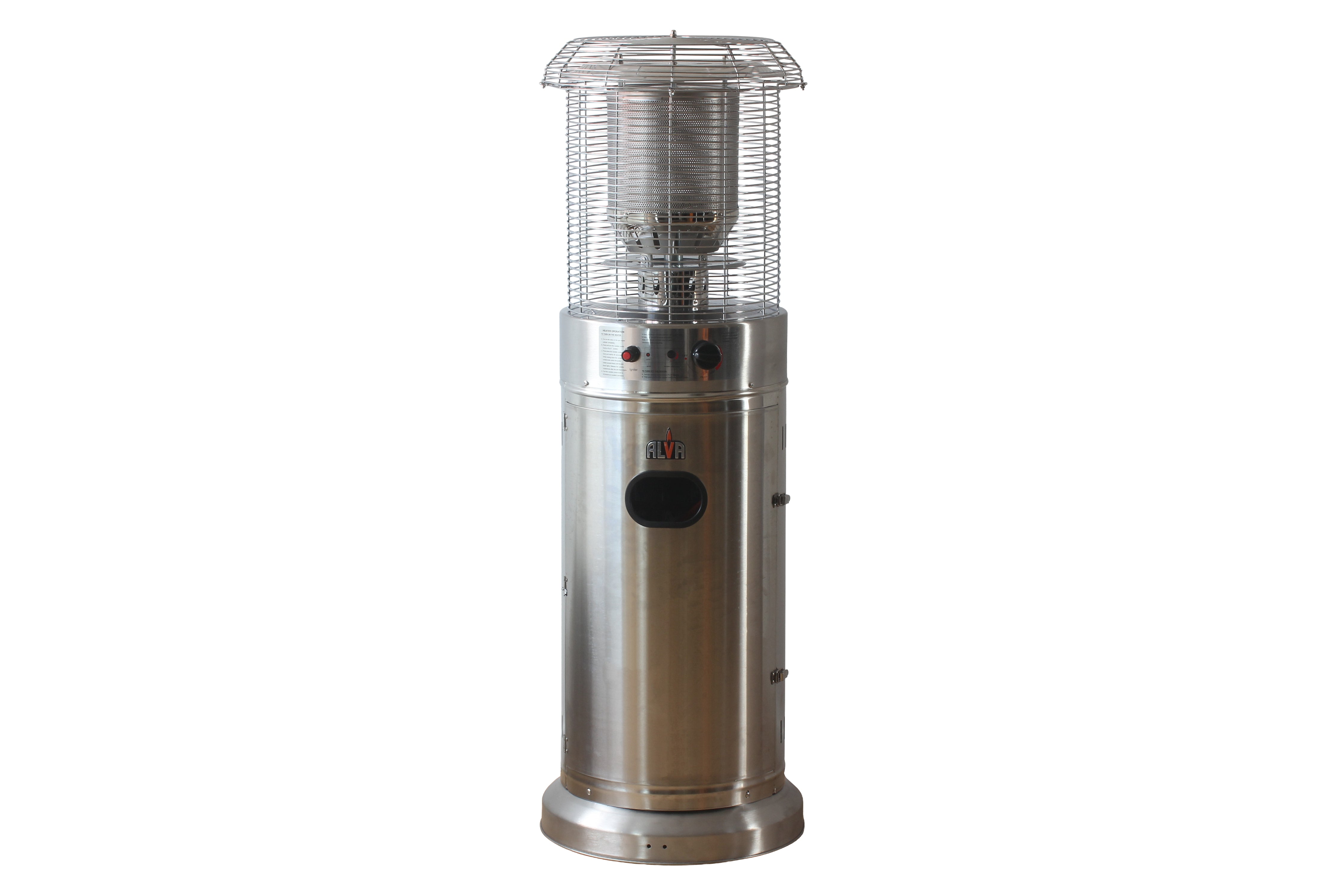 Short Stand Gas Patio Heater 1.35m - Stainless Steel
