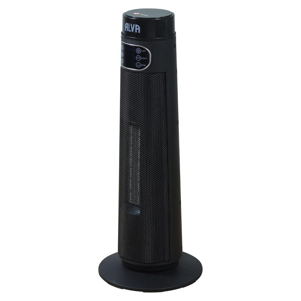 Electric Tower Fan Heater | Light Effect Design | LED Display Panel | Remote Control