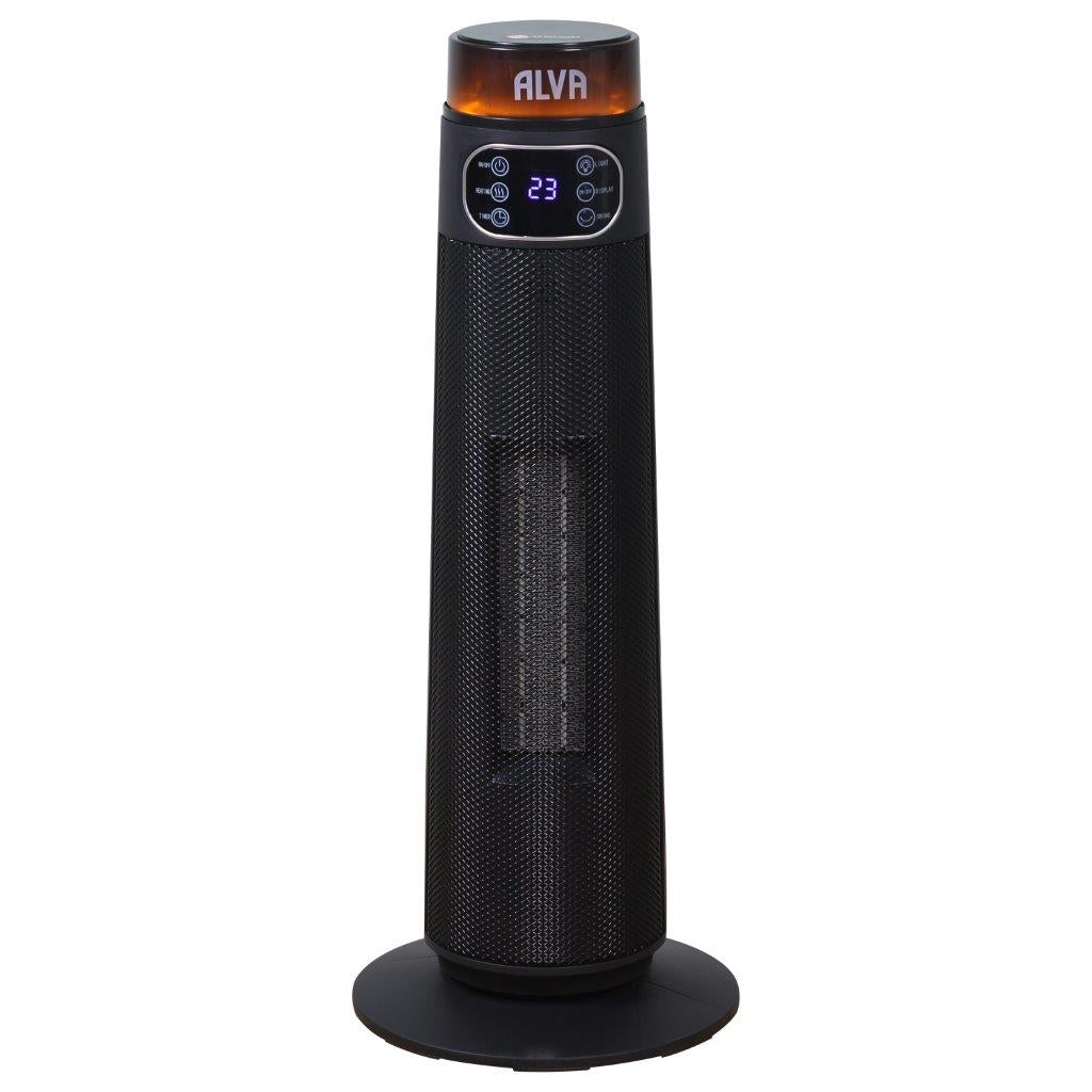 Electric Tower Fan Heater | Light Effect Design | LED Display Panel | Remote Control