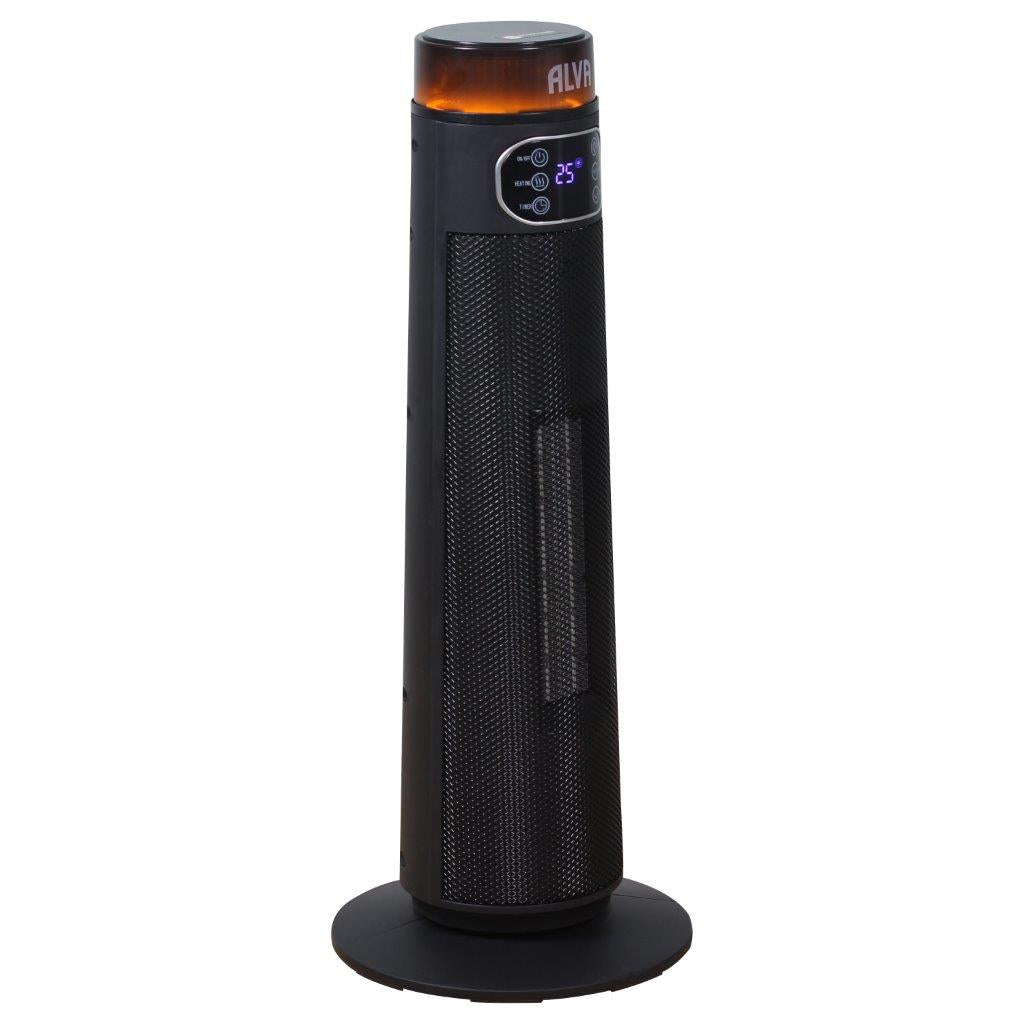 Electric Tower Fan Heater | Light Effect Design | LED Display Panel | Remote Control