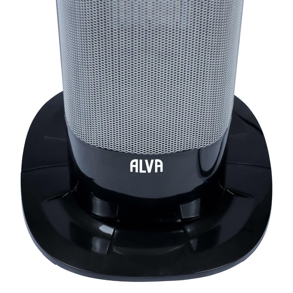 Electric Tower Fan Heater | Flame Effect Design | Remote Control