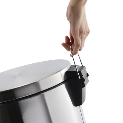 ROMA 30L S/S PEDAL BIN - SILVER