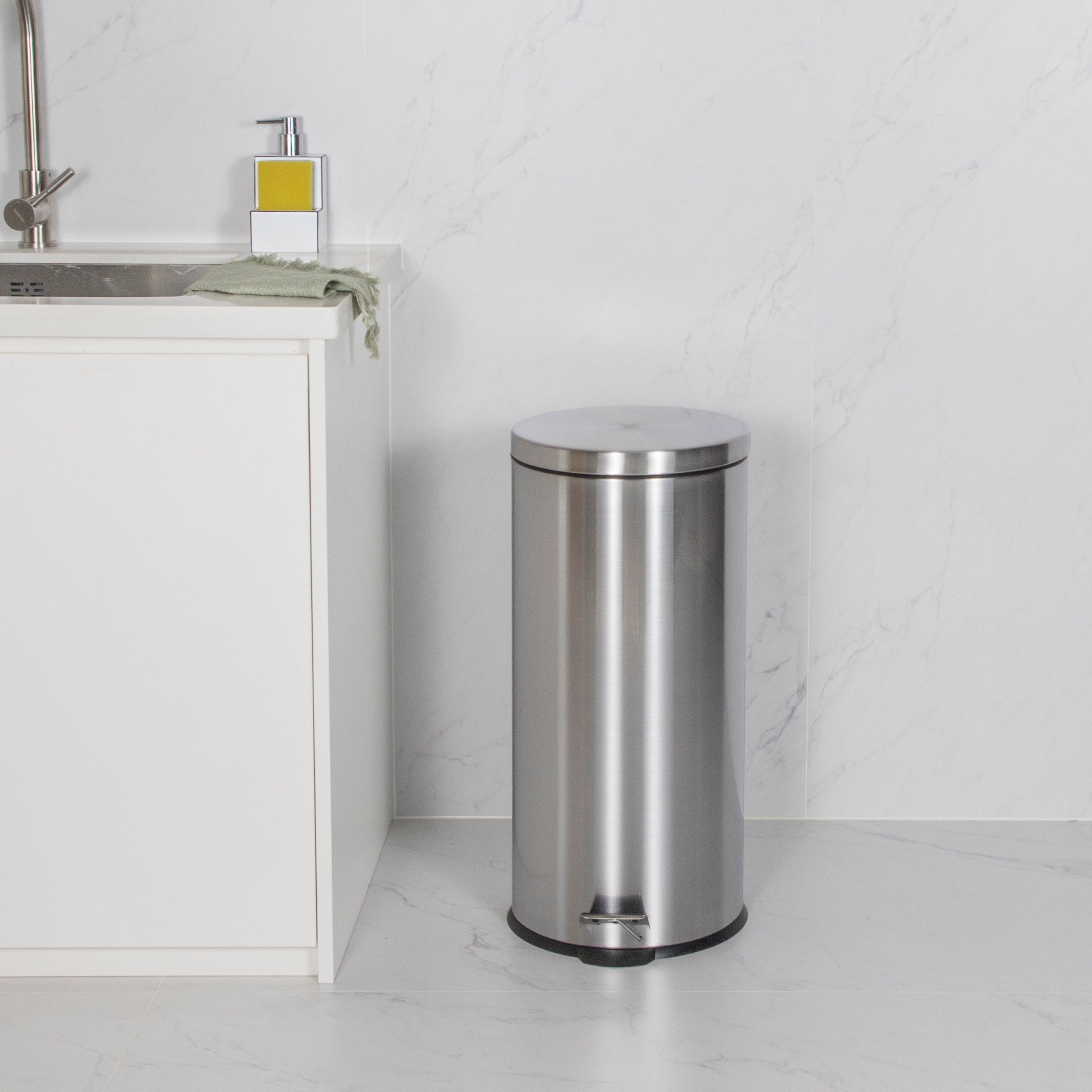 5L + 30L Steel Pedal Bin Combo Set - Roma