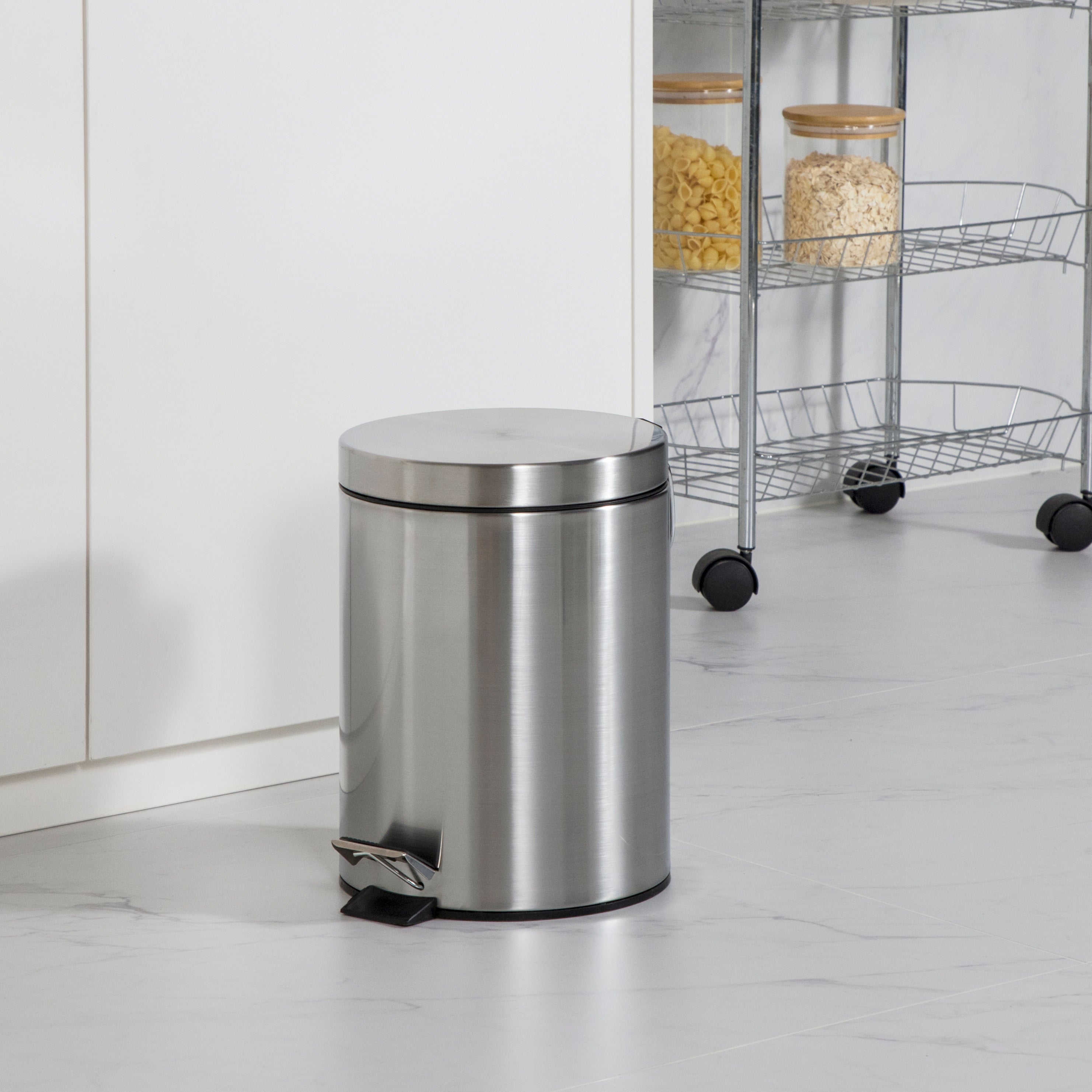 5L + 30L Steel Pedal Bin Combo Set - Roma