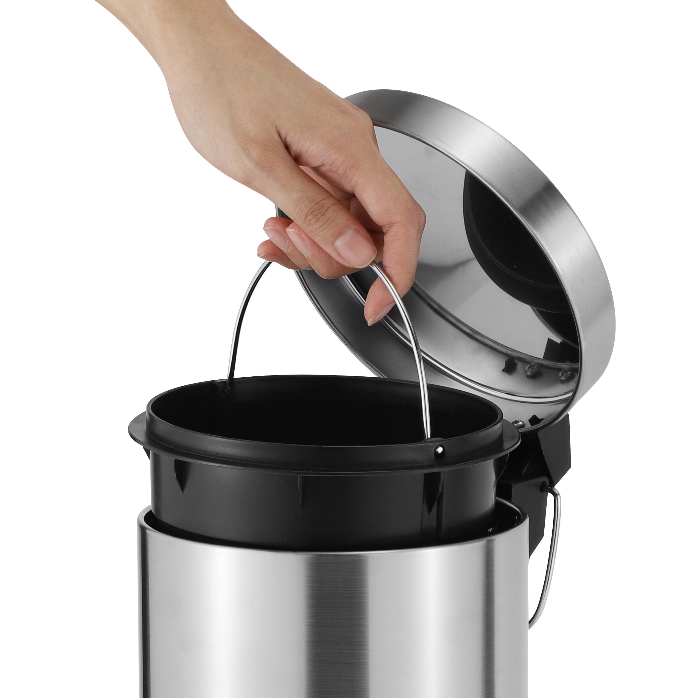 3L Steel Pedal Bin - Roma