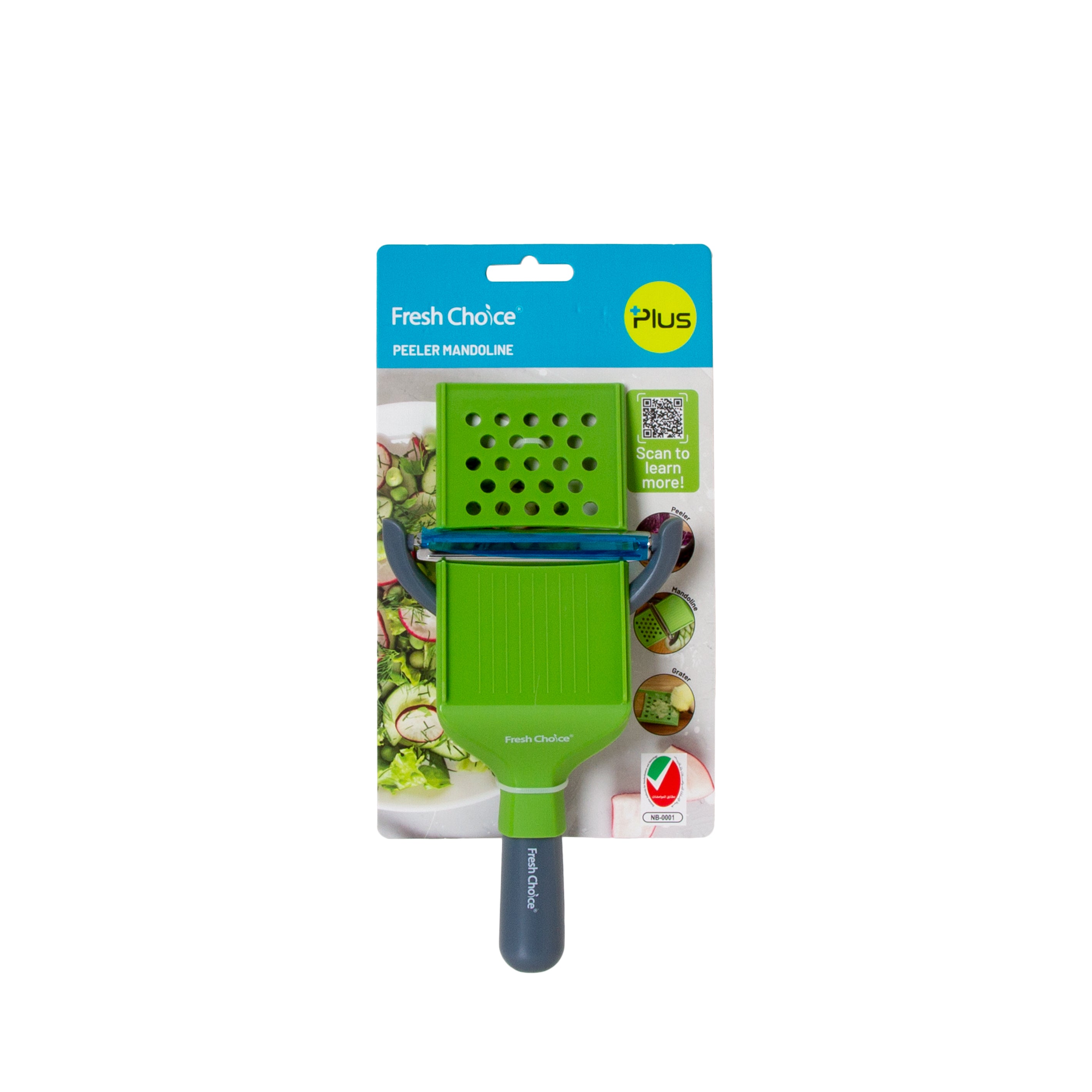 Fresh Choice Peeler Mandoline | 4-in-1 Slicer, Peeler & Grater