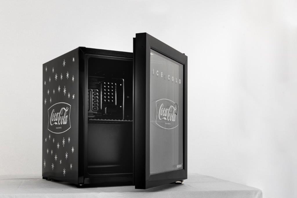 46L Counter-Top Beverage Cooler W/ Glass Door - Coca Cola - Black