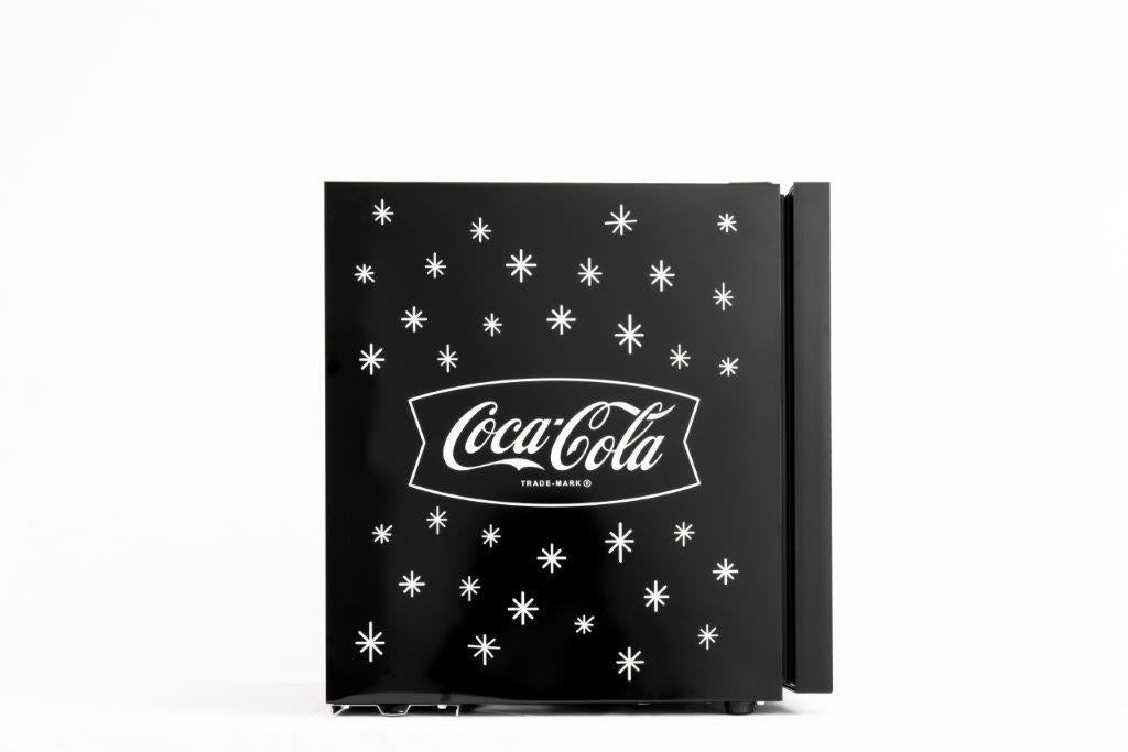 46L COUNTER-TOP BEVERAGE COOLER W/ GLASS DOOR - COCA COLA - BLACK