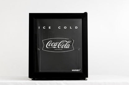 46L COUNTER-TOP BEVERAGE COOLER W/ GLASS DOOR - COCA COLA - BLACK