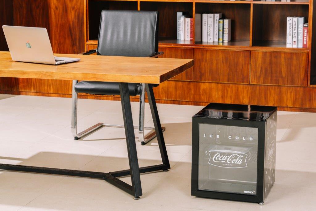 46L Counter-Top Beverage Cooler W/ Glass Door - Coca Cola - Black