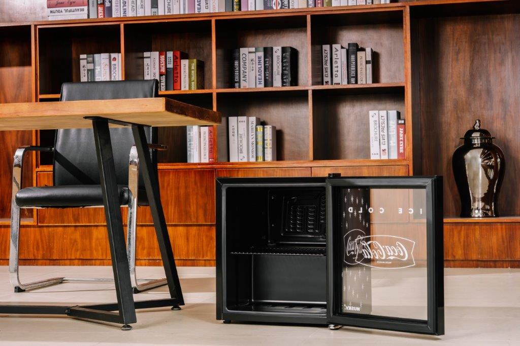 46L Counter-Top Beverage Cooler W/ Glass Door - Coca Cola - Black