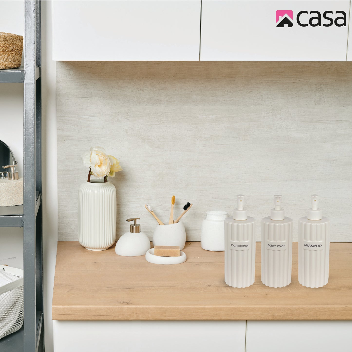 CASA 3Pc Re-usable 450ml Dispenser Bottles