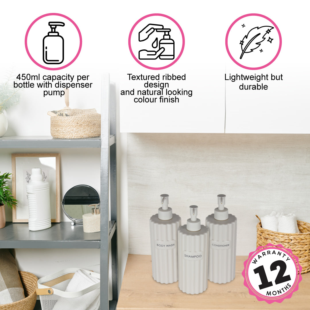 3Pc Re-usable 450ml Dispenser Bottles