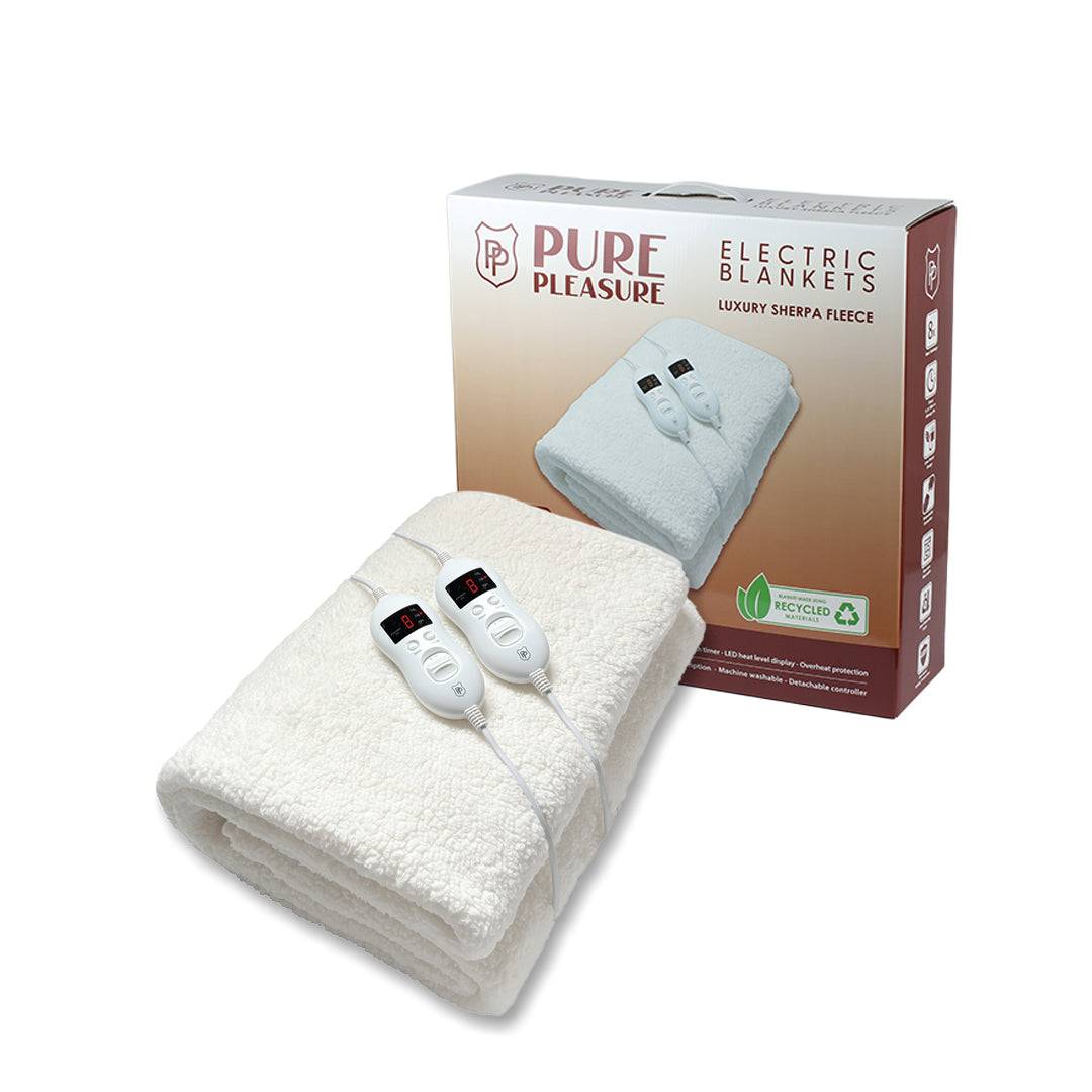 Sherpa Electric Blanket | 8 Heat Settings & Timer | Single to King