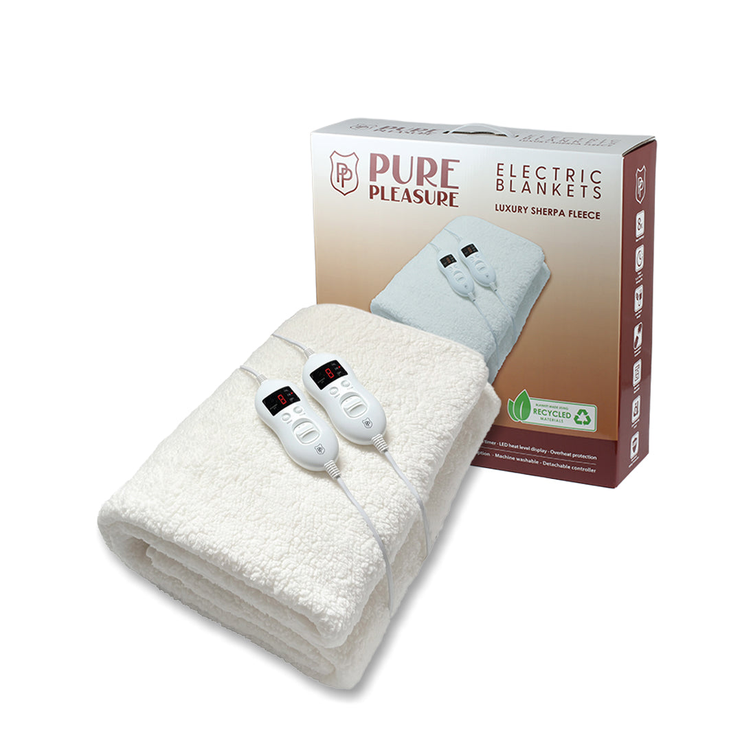 Sherpa Electric Blanket | 8 Heat Settings & Timer | Single to King
