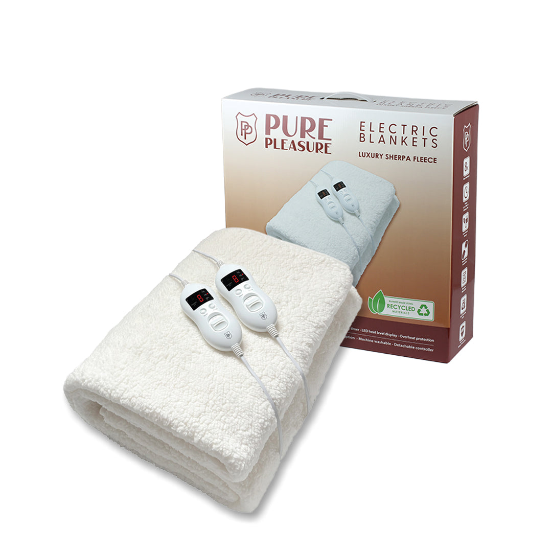 Sherpa Electric Blanket | 8 Heat Settings & Timer | Single to King