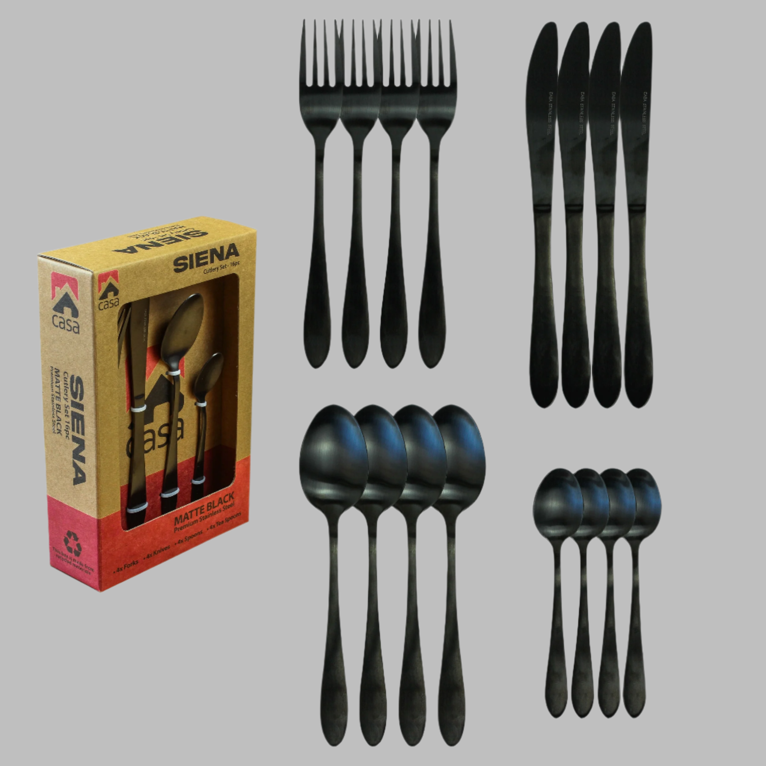Cutlery Set 16Pc - Steel