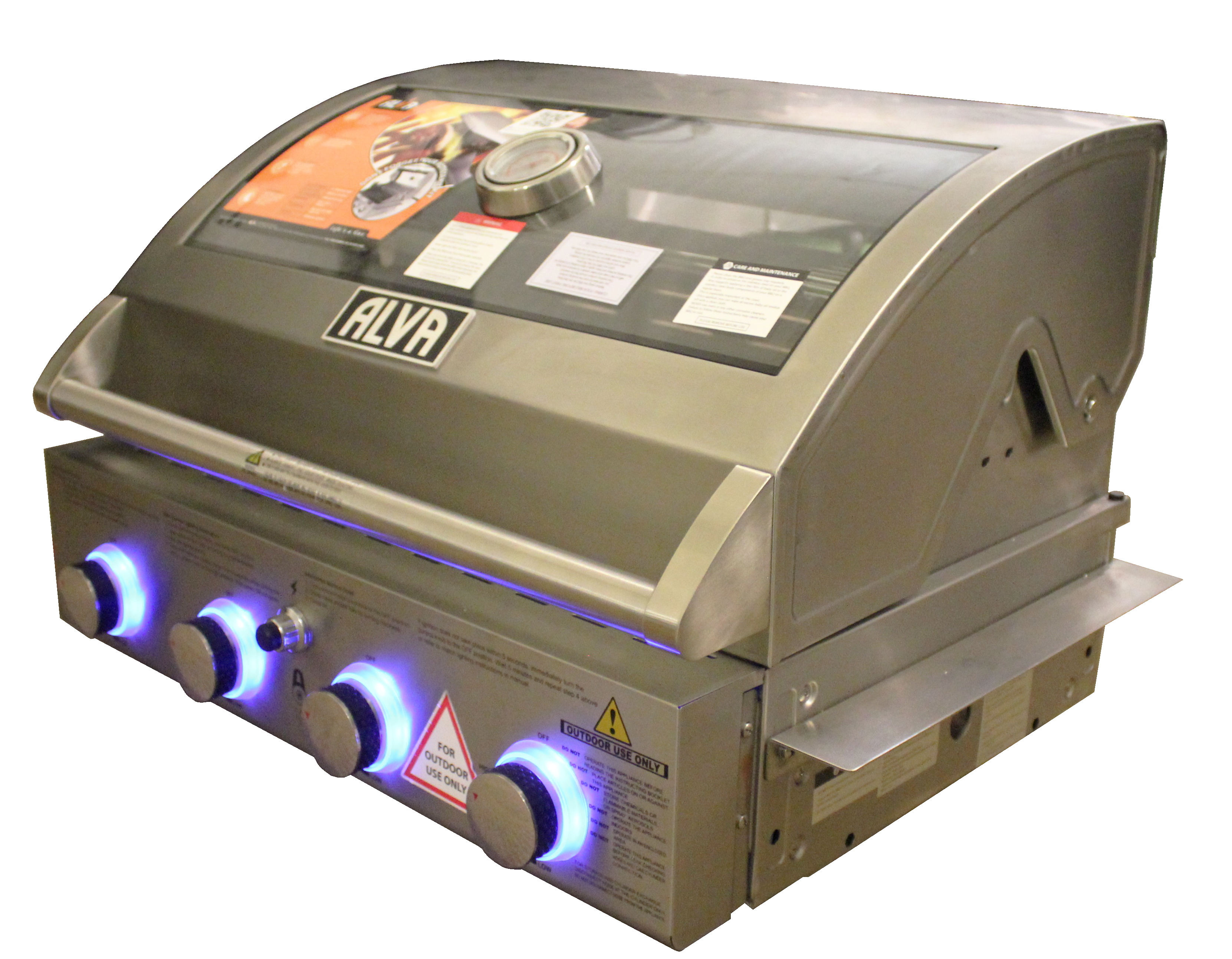 Mojave 4-Burner Glass Hood Drop-In Gas BBQ
