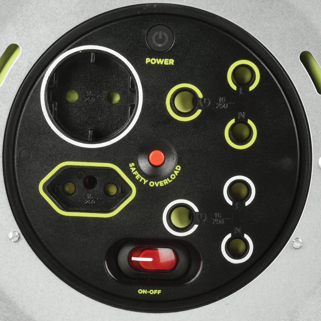 Pro-Xt Heavy Duty 40M Cable Reel - 4 Socket With Switch