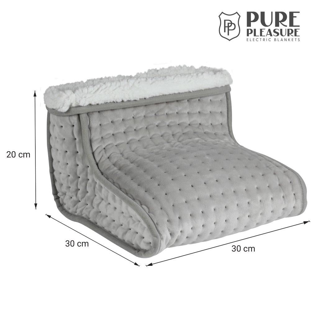 Electric Heated Foot Warmer | Detachable Controller with 4 Heat Settings