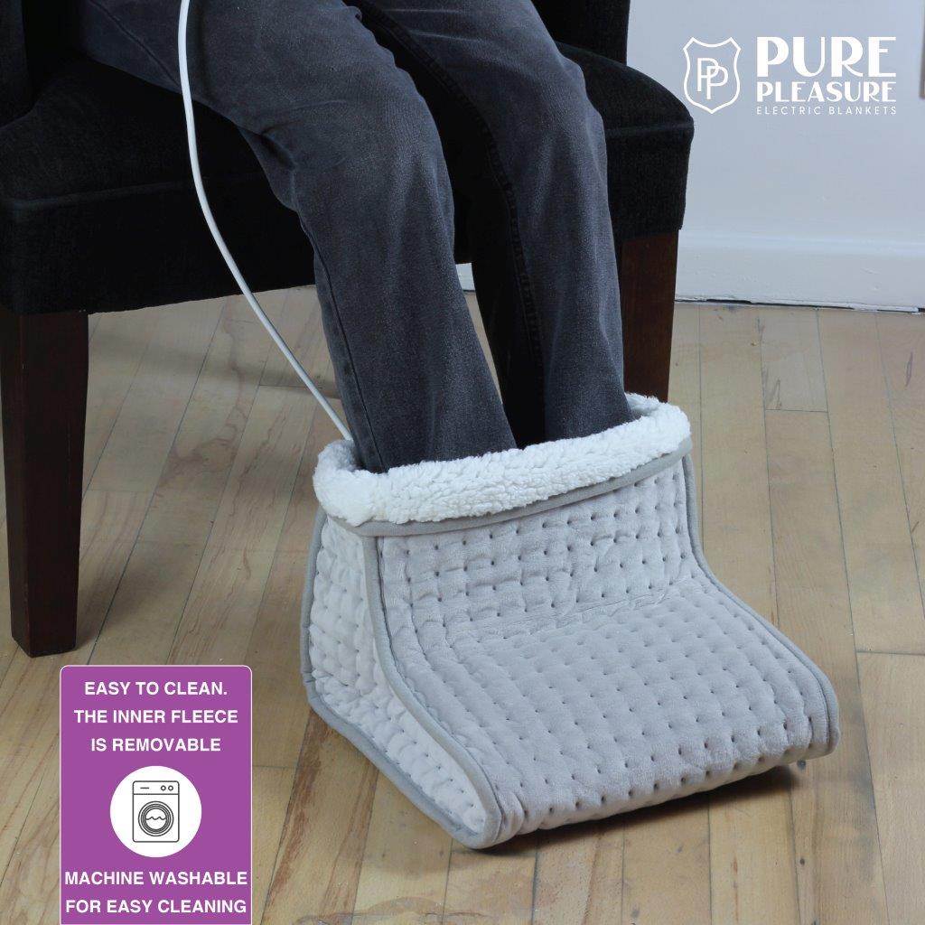 Electric Heated Foot Warmer | Detachable Controller with 4 Heat Settings