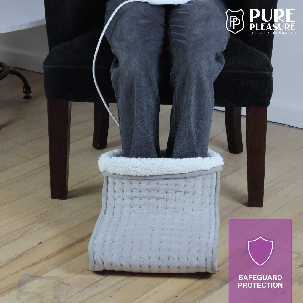 Electric Heated Foot Warmer | Detachable Controller with 4 Heat Settings