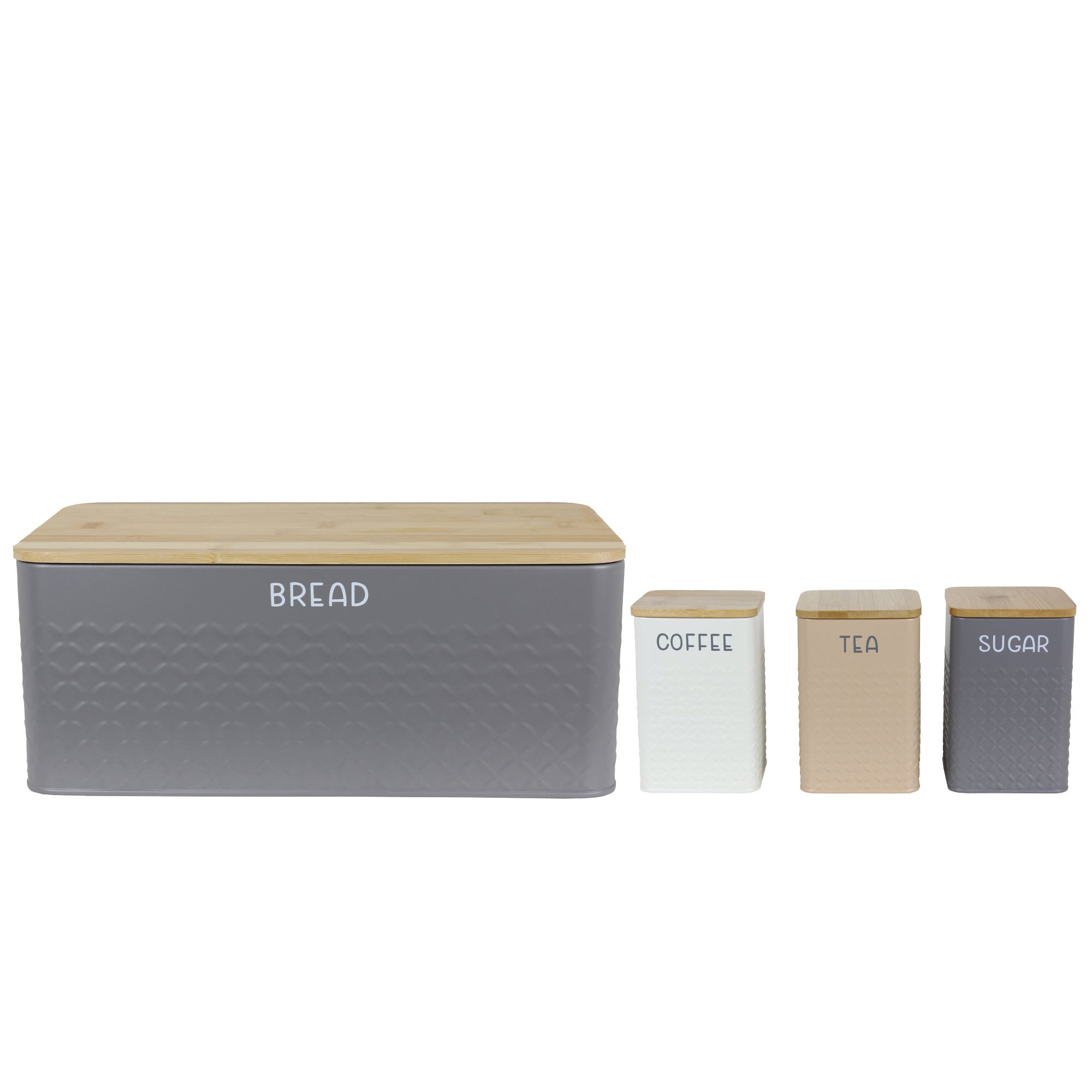 Bread Bin & 3Pc Canister Set - Monza