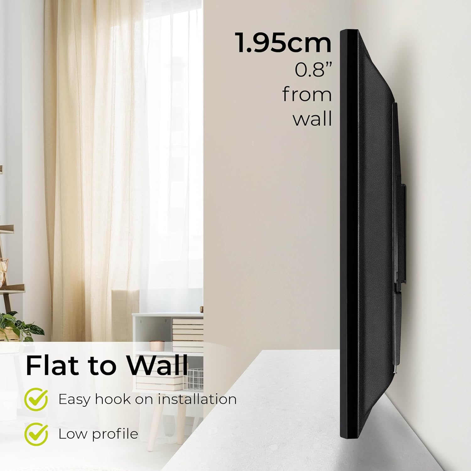 32-70" Flat-To-Wall Tv Mount Bracket - Built-In Spirit Level