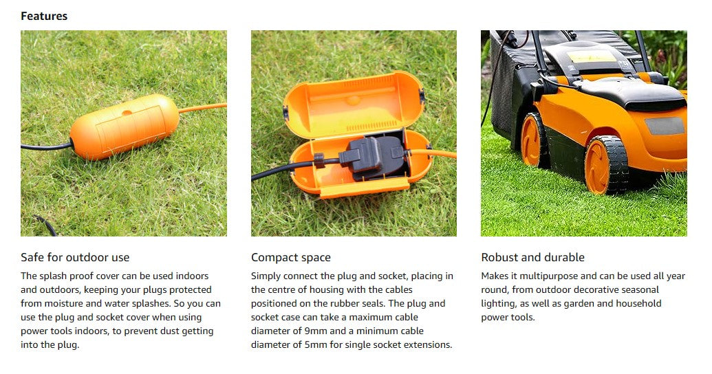 Weatherproof Splashproof Torpedo - Plug Cover & Socket Cover