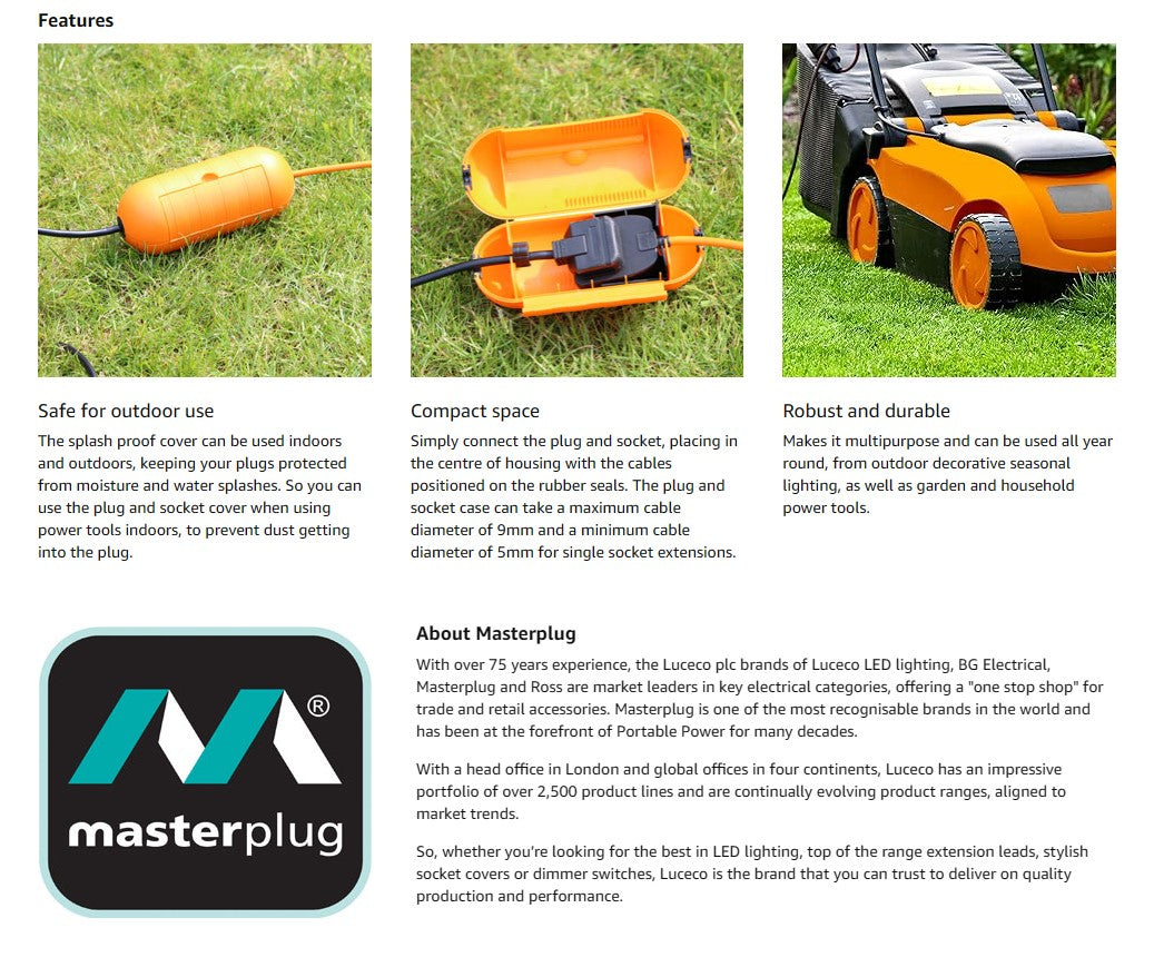 Weatherproof Splashproof Torpedo - Plug Cover & Socket Cover