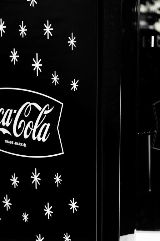 46L Counter-Top Beverage Cooler W/ Glass Door - Coca Cola - Black