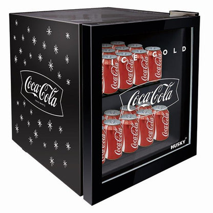 46L COUNTER-TOP BEVERAGE COOLER W/ GLASS DOOR - COCA COLA - BLACK