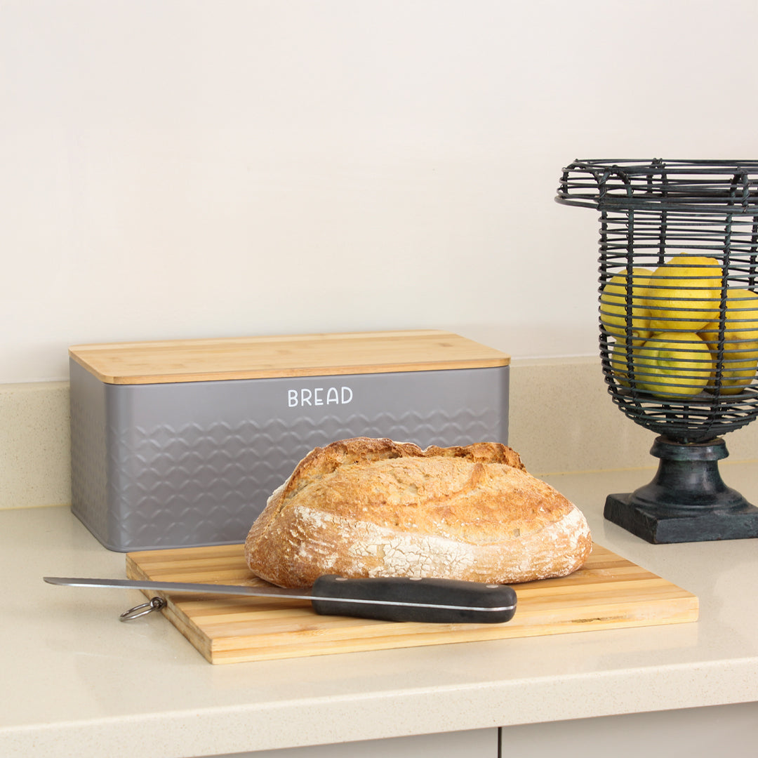 Bread Bin & 3Pc Canister Set - Monza