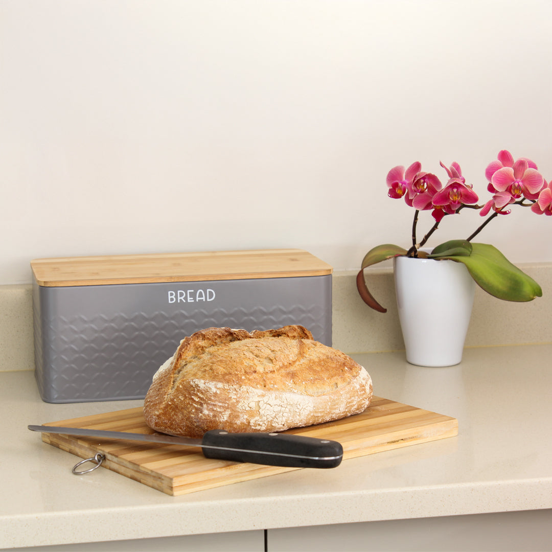 Bread Bin & 3Pc Canister Set - Monza