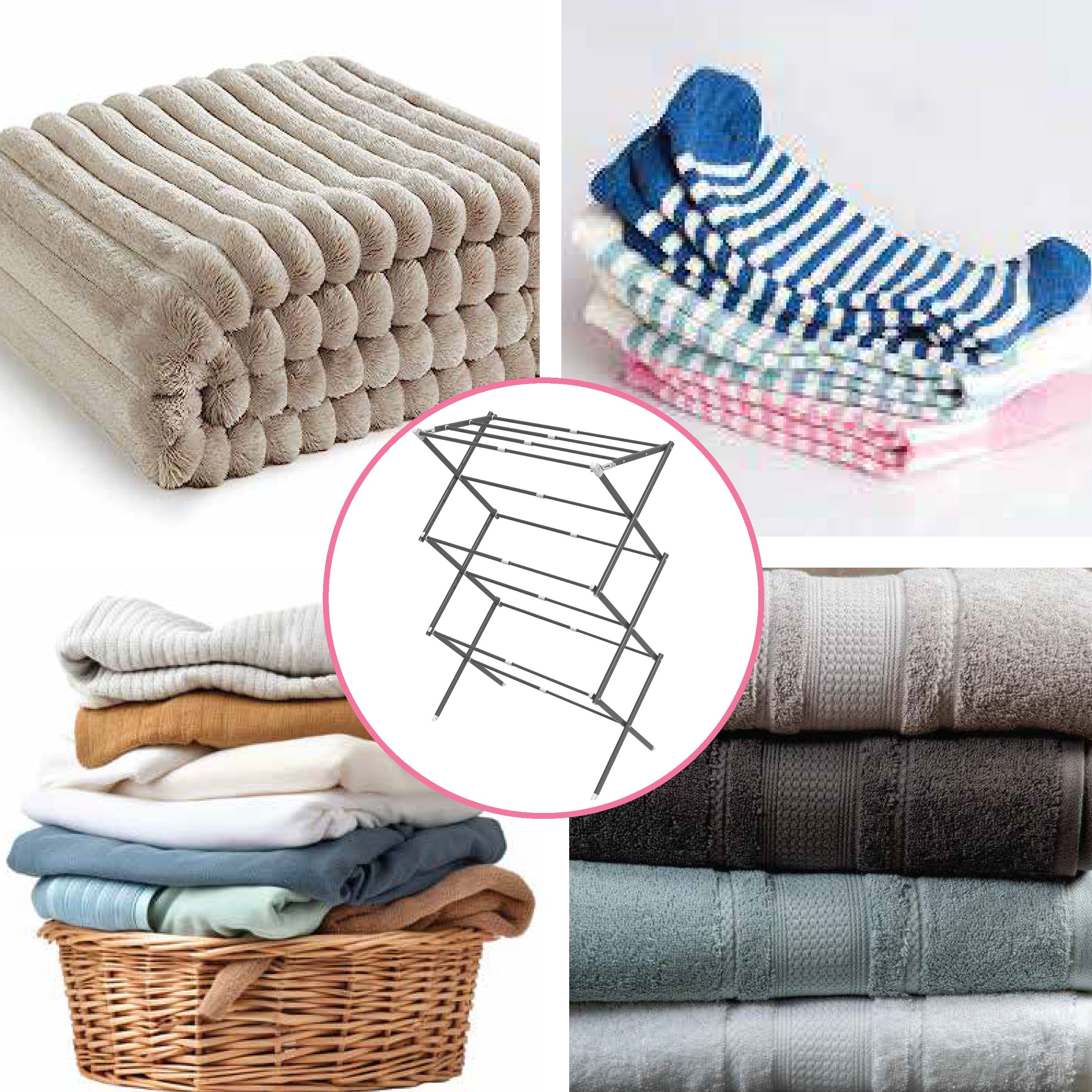 3-Tier Clothes Drying Stand - Foldable, Extendable - 7.5M Capacity