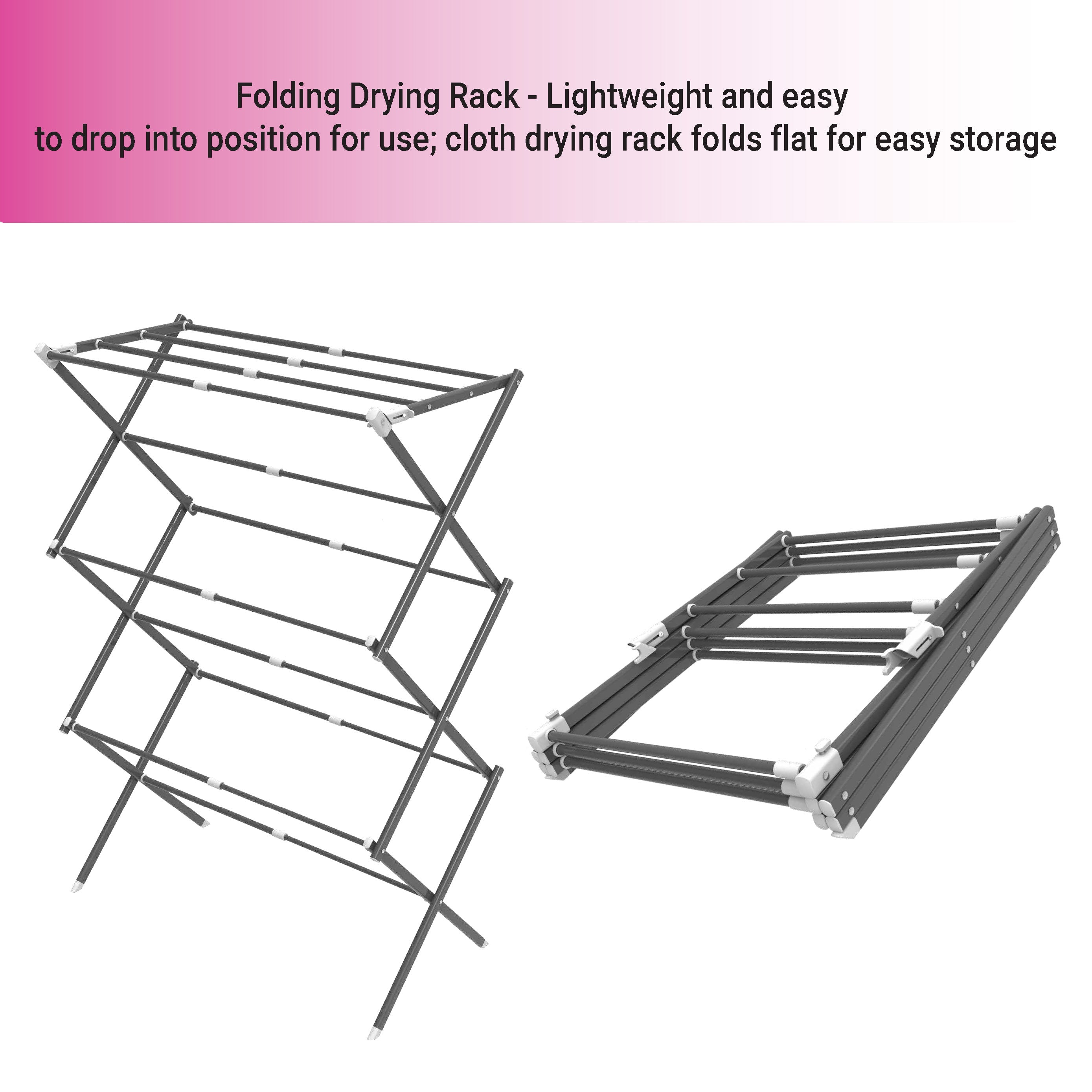 3-Tier Clothes Drying Stand - Foldable, Extendable - 7.5M Capacity