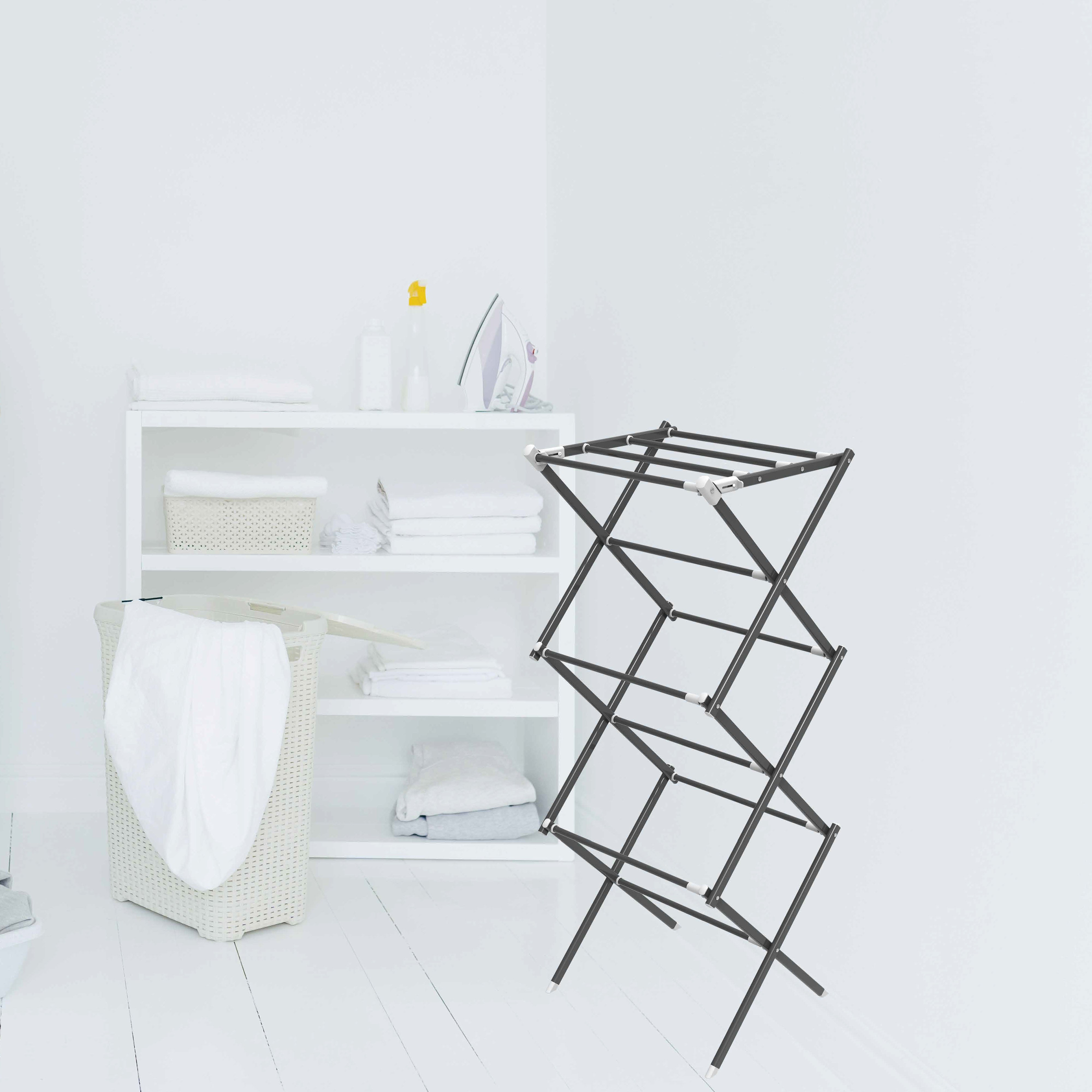 3-Tier Clothes Drying Stand - Foldable, Extendable - 7.5M Capacity