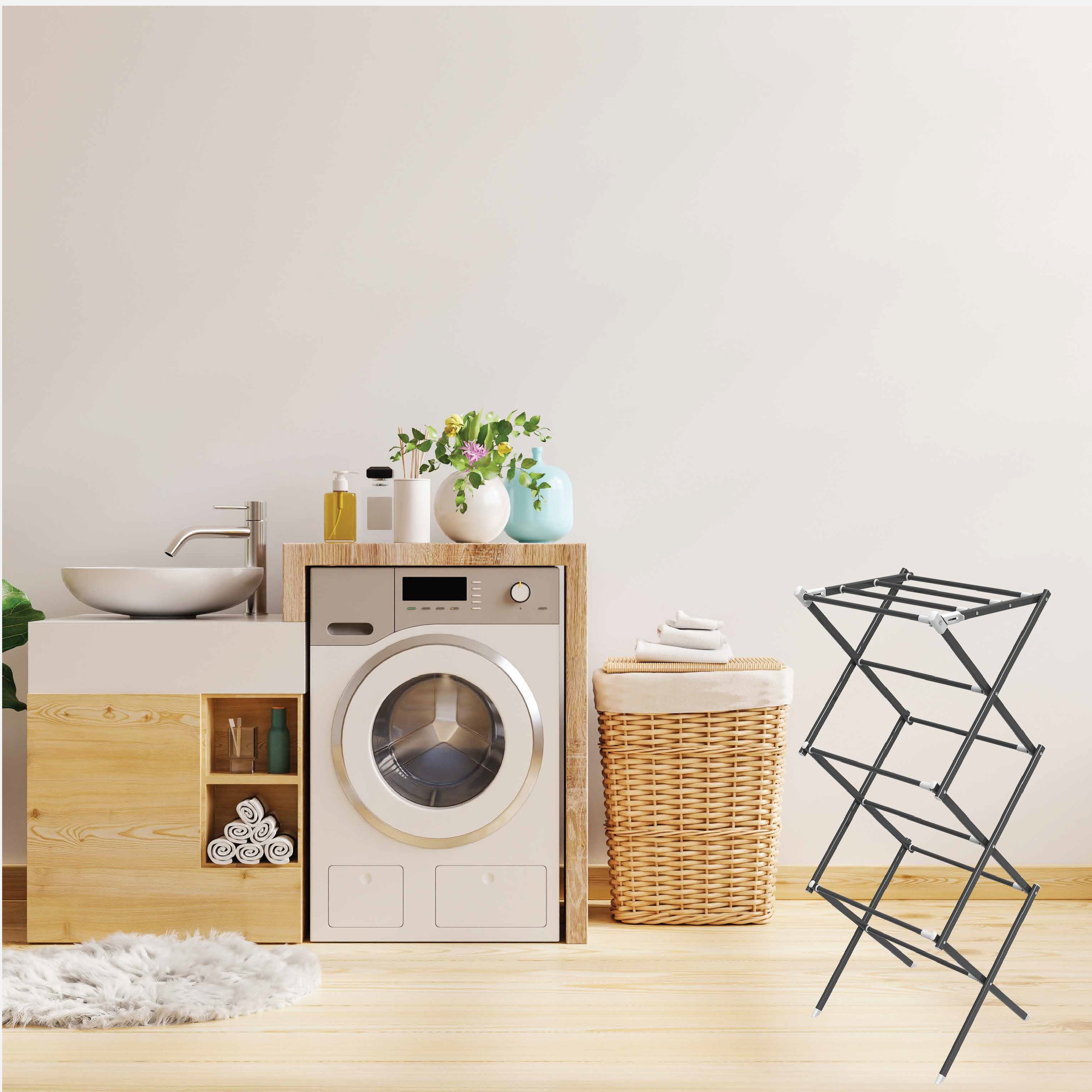 3-Tier Clothes Drying Stand - Foldable, Extendable - 7.5M Capacity