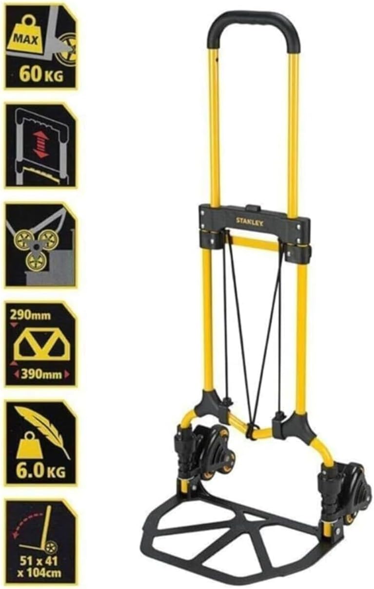 STANLEY FT584 Folding Stair Climber 60kg | 6-Wheel Ladder Cart