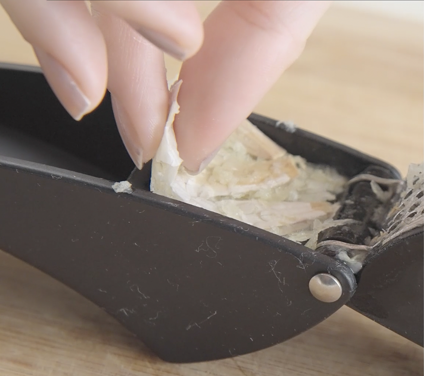 Fresh Choice Nylon Tabletop Garlic Press | No-Peel Garlic Crusher